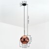 Ripoll Hängeleuchte Glas 25 cm Kupferfarben, 1-flammig