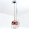 Ripoll Hängeleuchte Glas 30 cm Klar, Kupferfarben, 1-flammig