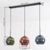 Koyoto Hängeleuchte Glas 25 cm Blau, Grün, Kupferfarben, 3-flammig