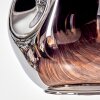 Ripoll Hängeleuchte Glas 30 cm Chrom, Rauchfarben, 1-flammig