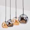 Ripoll Hängeleuchte Glas 25 cm Bernsteinfarben, Rauchfarben, 4-flammig