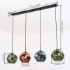Ripoll Hängeleuchte Glas 25 cm Blau, Grün, Kupferfarben, 4-flammig