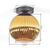 Koyoto Deckenleuchte Glas 20 cm Gold, 1-flammig
