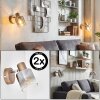 Casterk Wandleuchte 2-er Set Braun, Chrom, 1-flammig