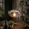 Mertola Hängeleuchte Glas 20 cm Klar, Rauchfarben, 1-flammig
