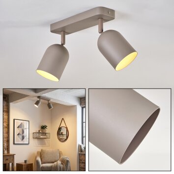 Horen Deckenleuchte Sandfarben, 2-flammig