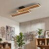 Macos Deckenleuchte LED Holzoptik, Schwarz, 1-flammig