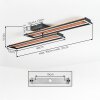 Macos Deckenleuchte LED Holzoptik, Schwarz, 1-flammig