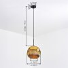 Ripoll Hängeleuchte Glas 30 cm Gold, 1-flammig