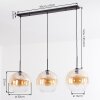 Koyoto Hängeleuchte Glas 30 cm Bernsteinfarben, Klar, 3-flammig