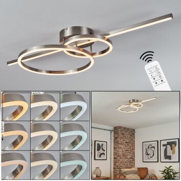 Goren Deckenleuchte LED Nickel-Matt, 1-flammig