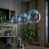 Koyoto Hängeleuchte Glas 25 cm Blau, Klar, 3-flammig
