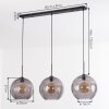 Koyoto Hängeleuchte Glas 30 cm Rauchfarben, 3-flammig