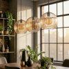 Koyoto Hängeleuchte Glas 30 cm Bernsteinfarben, 3-flammig