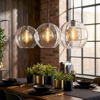 Koyoto Hängeleuchte Glas 30 cm Klar, 3-flammig