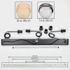 Koyoto Hängeleuchte Glas 30 cm Bernsteinfarben, Chrom, Rauchfarben, 3-flammig