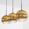 Koyoto Hängeleuchte Glas 30 cm Gold, Klar, 3-flammig