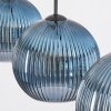 Koyoto Hängeleuchte Glas 25 cm Blau, 3-flammig