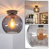 Koyoto Deckenleuchte Glas 25 cm Rauchfarben, 1-flammig