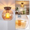Koyoto Deckenleuchte Glas 20 cm Bernsteinfarben, 1-flammig
