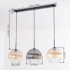 Koyoto Hängeleuchte Glas 30 cm Bernsteinfarben, Klar, Rauchfarben, 3-flammig