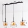 Koyoto Hängeleuchte Glas 25 cm Bernsteinfarben, 3-flammig
