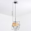 Ripoll Hängeleuchte Glas 30 cm Bernsteinfarben, Klar, 1-flammig
