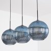 Koyoto Hängeleuchte Glas 30 cm Blau, 3-flammig