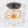 Koyoto Deckenleuchte Glas 25 cm Bernsteinfarben, Klar, 1-flammig