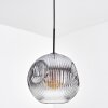 Ripoll Hängeleuchte Glas 30 cm Klar, Rauchfarben, 1-flammig