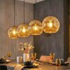 Ripoll Hängeleuchte Glas 25 cm Gold, 4-flammig