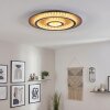 Lidor Deckenleuchte LED Gold, Schwarz, 1-flammig, Fernbedienung