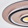 Lidor Deckenleuchte LED Gold, Schwarz, 1-flammig, Fernbedienung