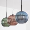 Koyoto Hängeleuchte Glas 30 cm Blau, Grün, Kupferfarben, 3-flammig