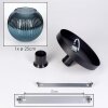 Koyoto Deckenleuchte Glas 25 cm Blau, 1-flammig