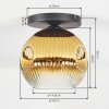 Ripoll Deckenleuchte Glas 25 cm Gold, Klar, 1-flammig