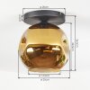 Ripoll Deckenleuchte Glas 25 cm Gold, 1-flammig