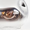 Ripoll Deckenleuchte Glas 25 cm Chrom, Klar, Rauchfarben, 1-flammig
