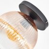 Koyoto Deckenleuchte Glas 25 cm Bernsteinfarben, Klar, 1-flammig
