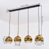 Ripoll Hängeleuchte Glas 25 cm Gold, Klar, 4-flammig