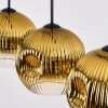 Ripoll Hängeleuchte Glas 25 cm Gold, Klar, 4-flammig