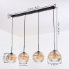 Ripoll Hängeleuchte Glas 25 cm Bernsteinfarben, Klar, 4-flammig