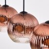 Ripoll Hängeleuchte Glas 25 cm Klar, Kupferfarben, 4-flammig