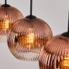 Ripoll Hängeleuchte Glas 25 cm Klar, Kupferfarben, 4-flammig