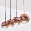 Ripoll Hängeleuchte Glas 25 cm Klar, Kupferfarben, 4-flammig