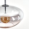 Mertola Hängeleuchte Glas 30 cm Klar, Rauchfarben, 1-flammig