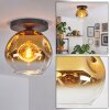 Ripoll Deckenleuchte Glas 25 cm Gold, Klar, 1-flammig