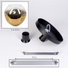 Ripoll Deckenleuchte Glas 25 cm Gold, Klar, 1-flammig