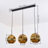 Ripoll Hängeleuchte Glas 30 cm Gold, 3-flammig