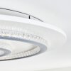 Lidor Deckenleuchte LED Grau, Weiß, 1-flammig, Fernbedienung